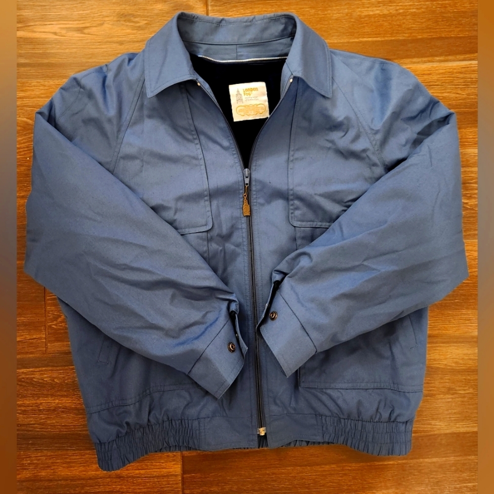 Vintage 80s London Fog Jacket Men's Large Blue